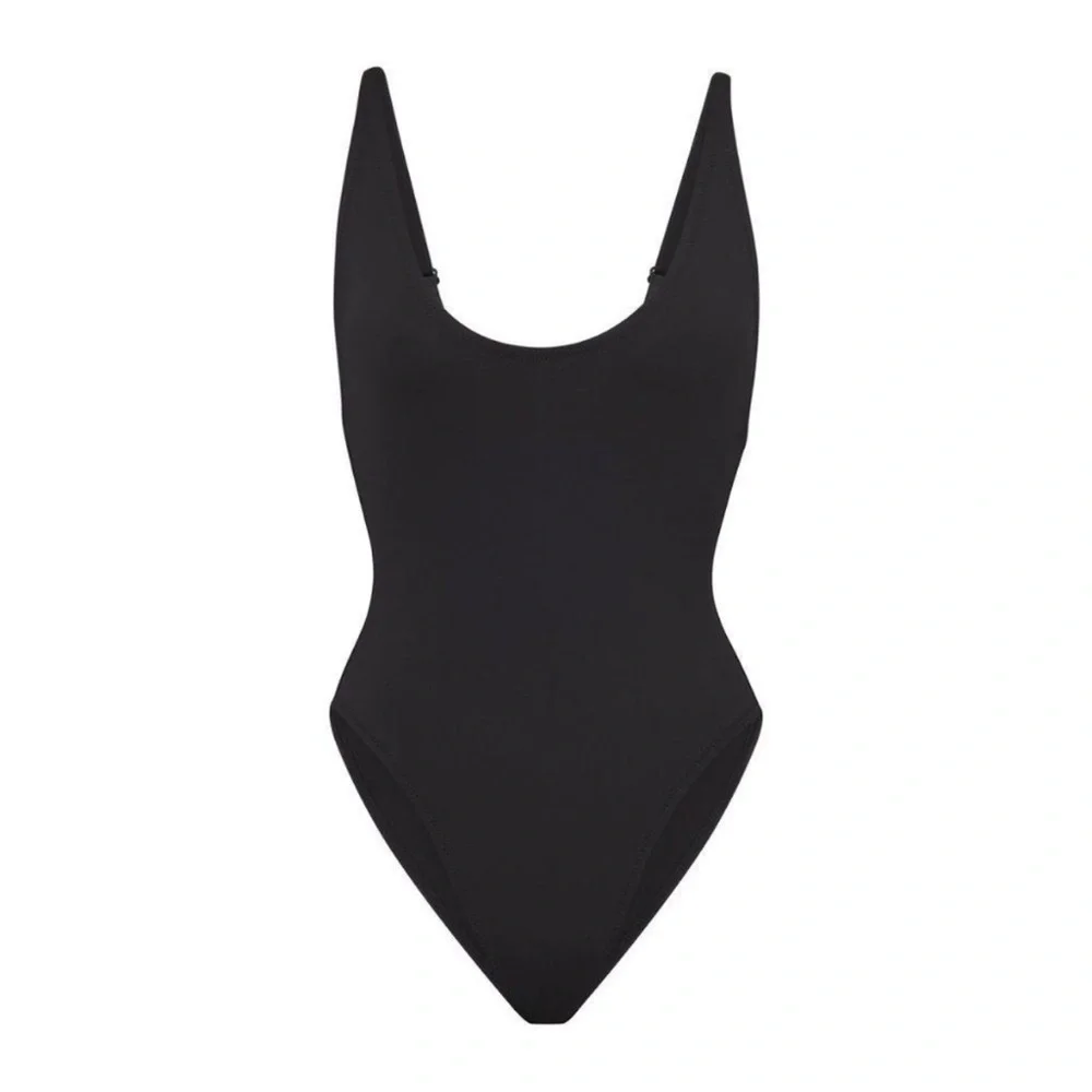 Skims (B10) Women's Onyx recycled Swim Scoop Neck One Piece Swimsuit Size 3X